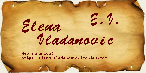 Elena Vladanović vizit kartica